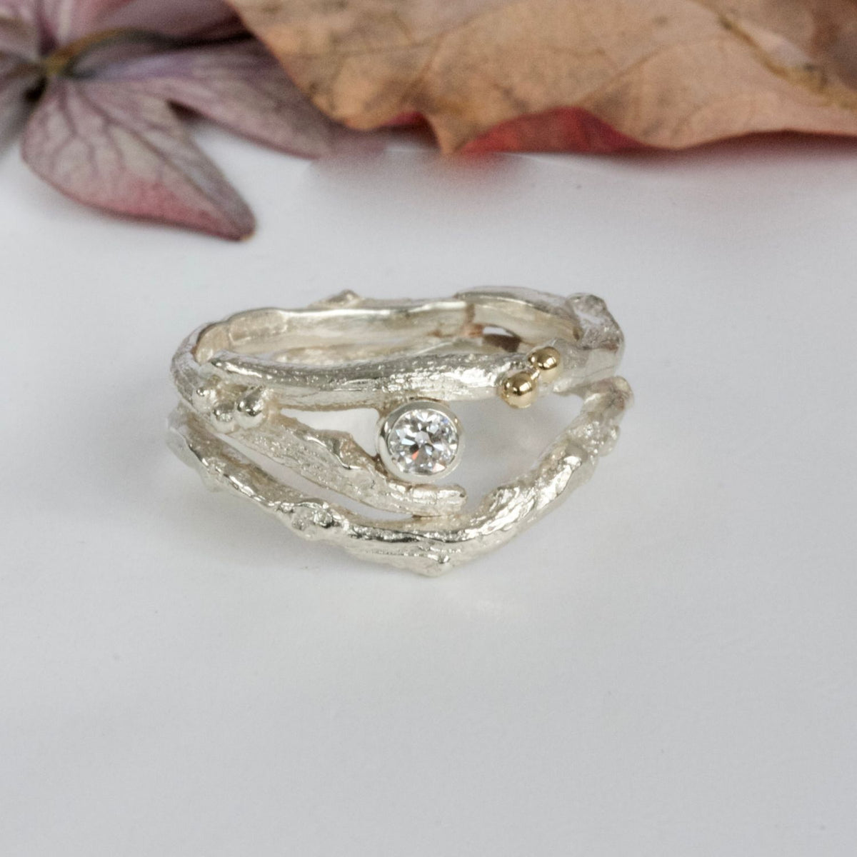 Woodland Elvish Engagement and Wedding Twig Rings - Boutee