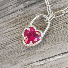 Hearts of Stars Ruby Molten Heart Necklace - Boutee