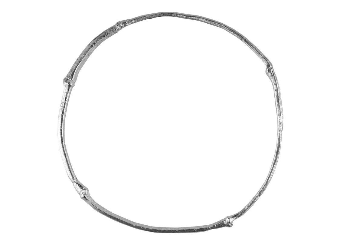 Silver Bamboo Bangle - Boutee