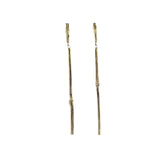 Bamboo Drop Earrings in 9ct Gold - Boutee