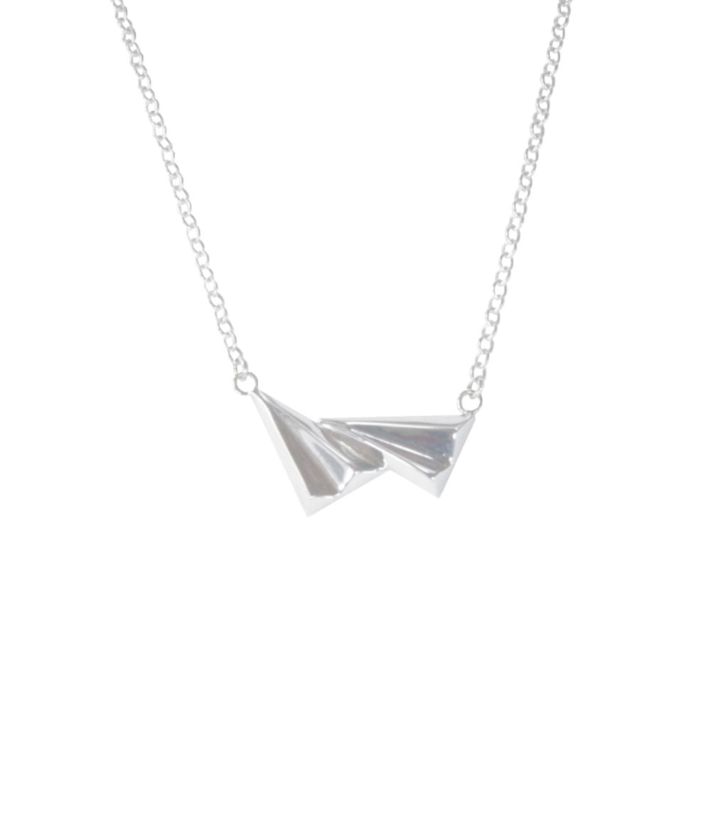 Valley Silver Double Pendant Necklace - Boutee