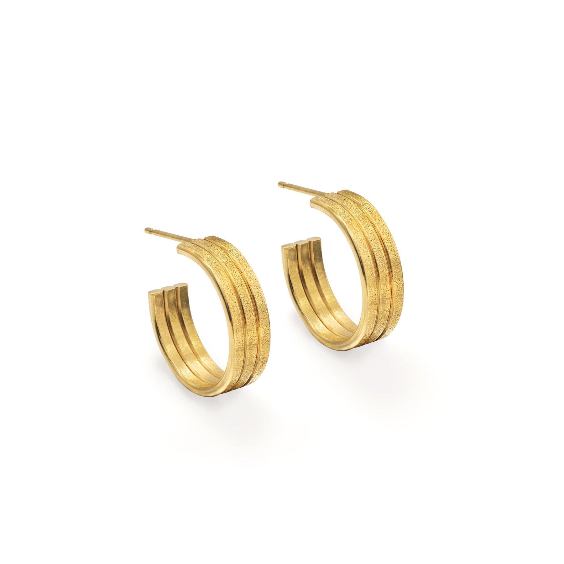 Gold Shimmer Layer Hoops -Small - Boutee