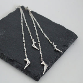 Sterling Silver Rain Drops Chain Earrings - Boutee