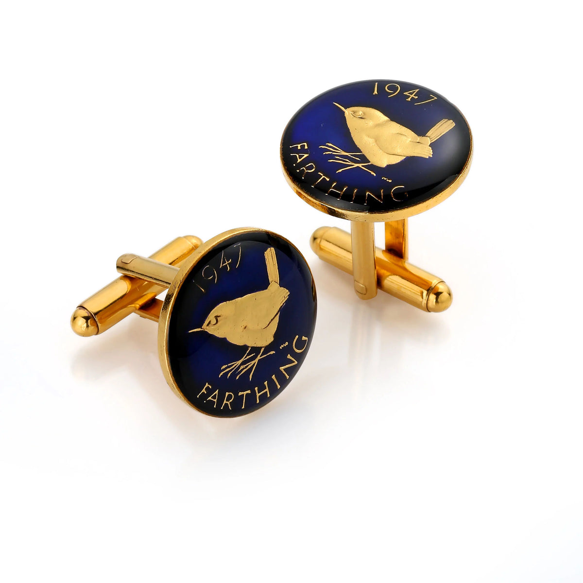 Wren Farthing Cufflinks (1937-1956) - Boutee