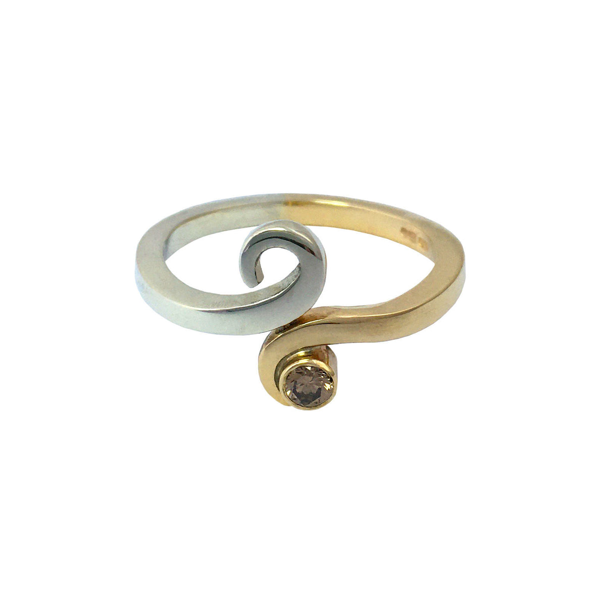 Coastal Diamond Two-Tone Ring - Boutee