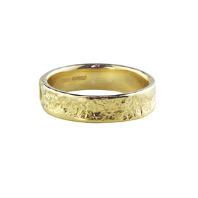 14ct Gold Reverse English Oak Band - Boutee