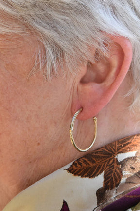 Bamboo Hoops in 9ct Gold - Boutee