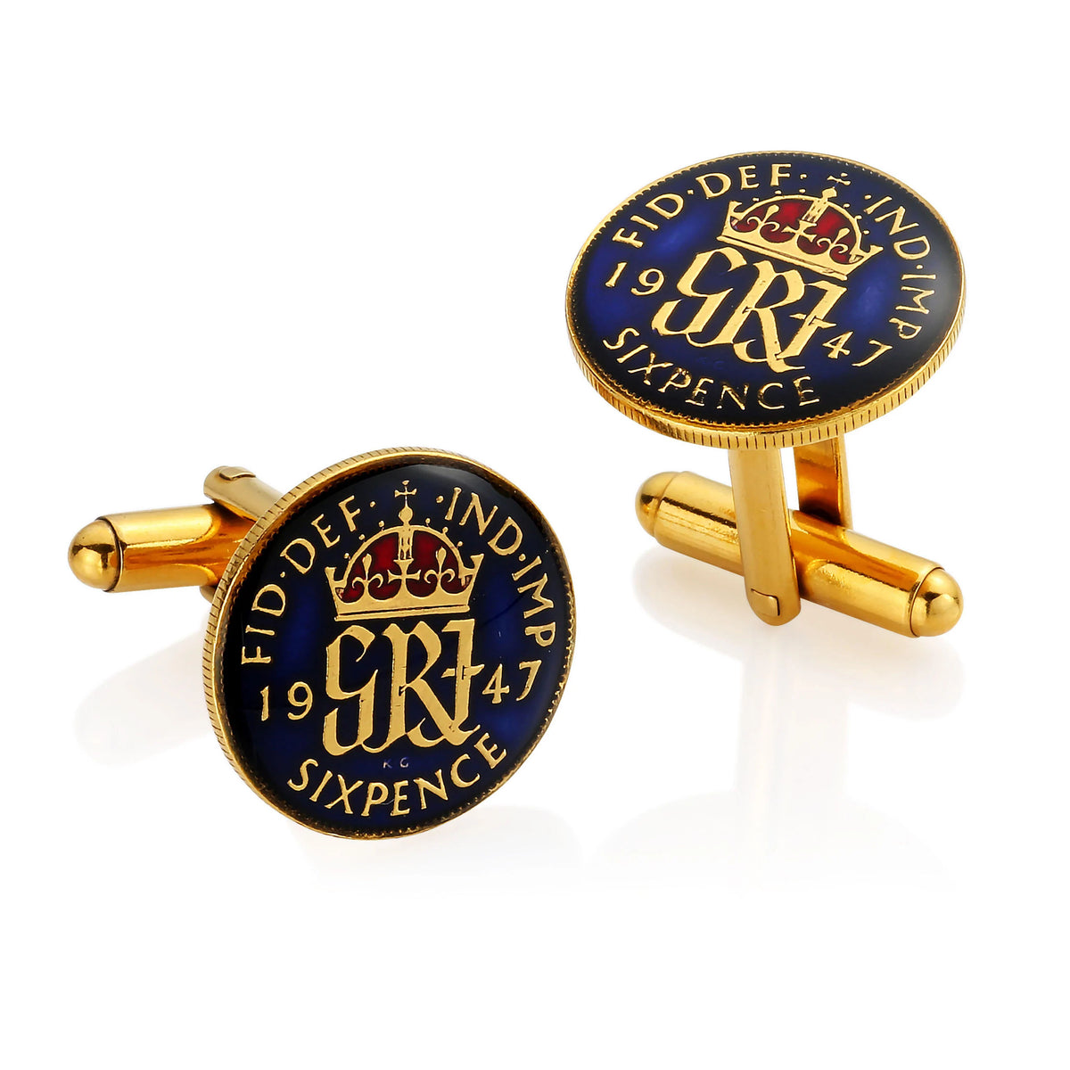 George VI Sixpence Cufflinks (1937-1952) - Boutee