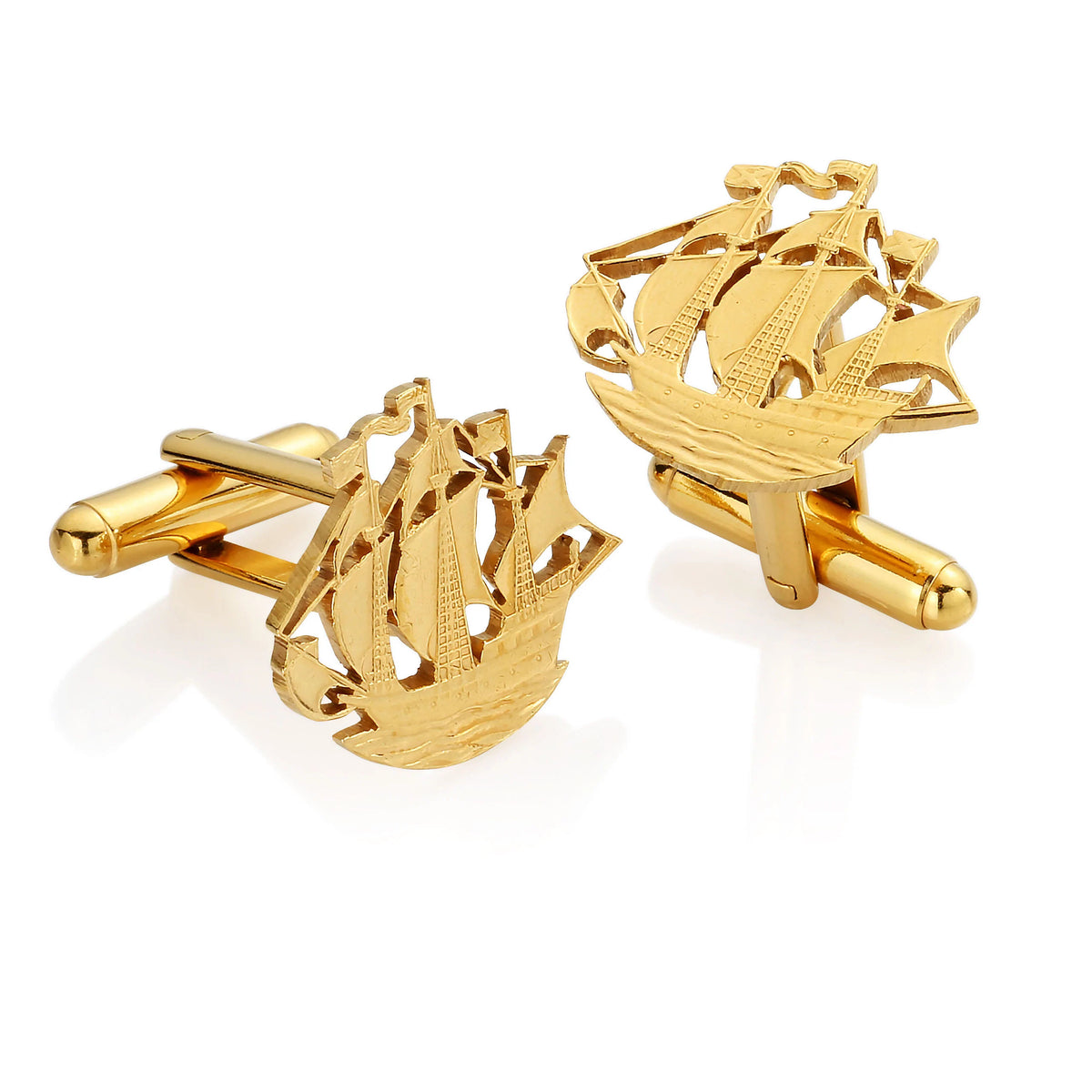 Halfpenny Ship Cut Out Cufflinks - Boutee