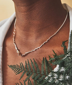 Fracture Silver Necklace - Boutee