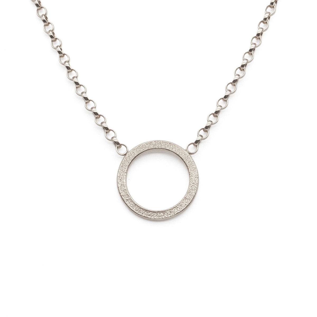 Ellipse Halo Washer Necklace - Boutee