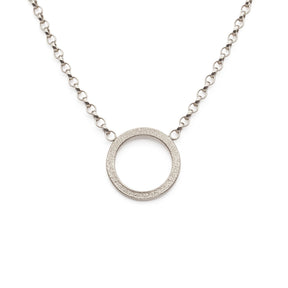 Ellipse Halo Washer Necklace - Boutee