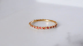 Diamond or Ruby 'Seeded' Eternity Ring - Boutee