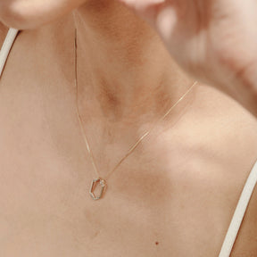 HARMONY Hex 9ct Gold & Diamond Pendant Jacket - Boutee