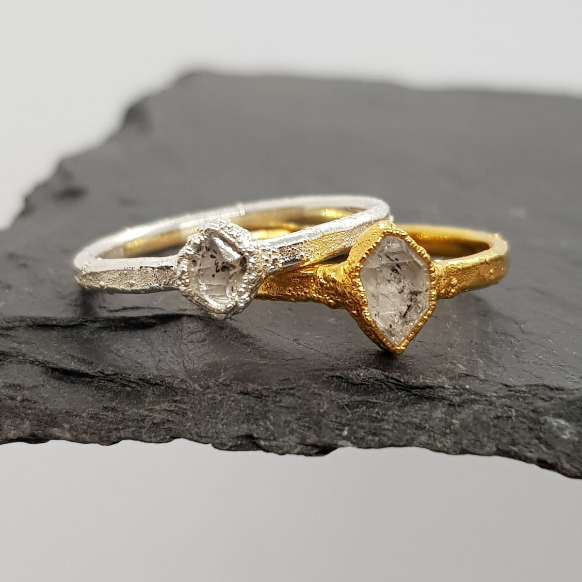 Raw Herkimer Diamond Ring - Boutee