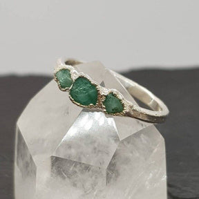 Triple Raw Emerald Ring - Boutee