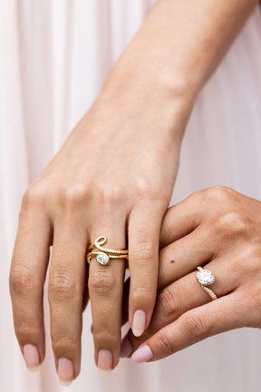 Tula Solitaire Ring & Itasca Loop Ring - Boutee