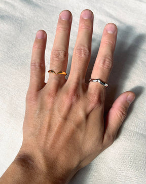 Fang Ring | Gold Vermeil & Rhodium Plated Silver - Boutee